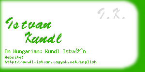 istvan kundl business card